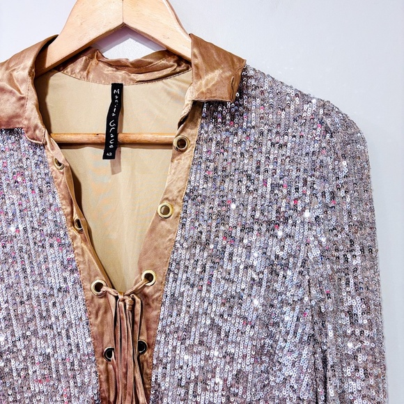 MANILA GRACE Gold sequins dress - Picture 3 of 7